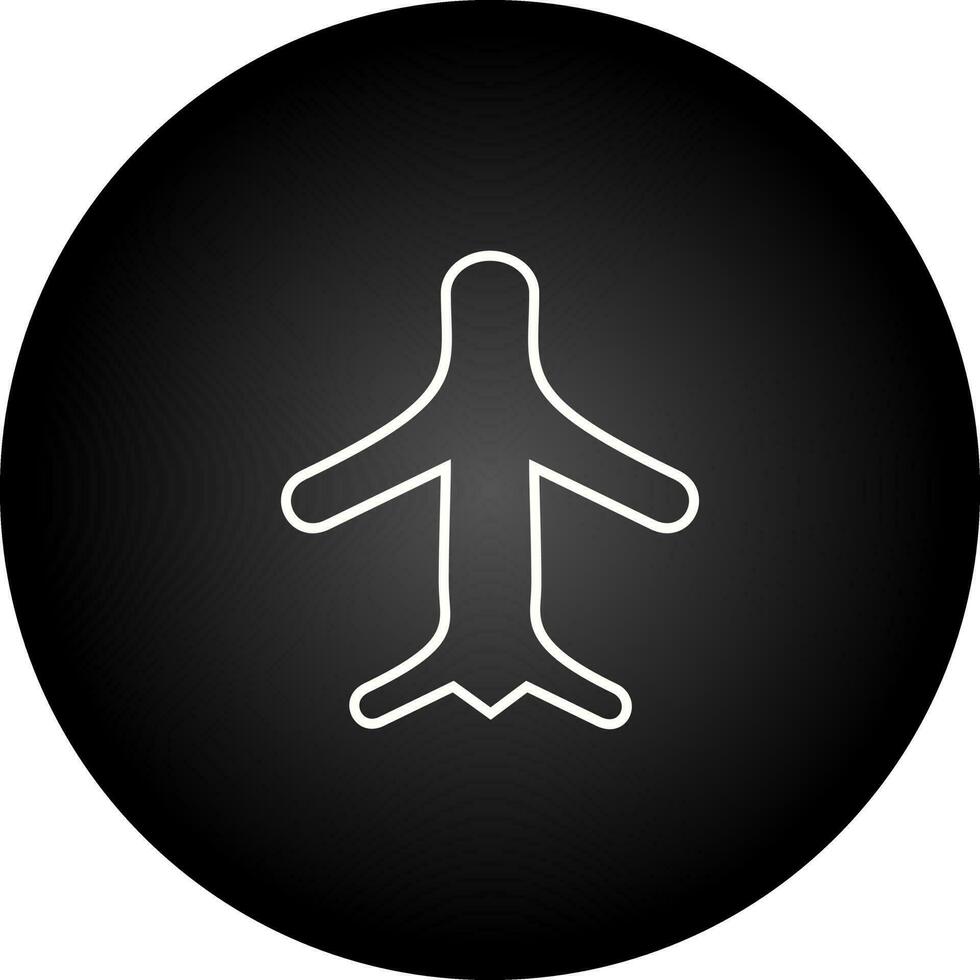 icono de vector de modo avión