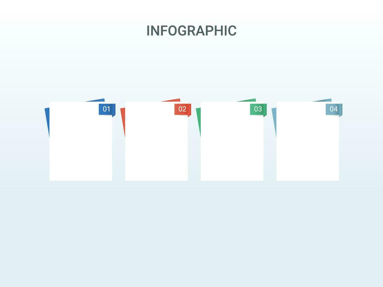Business Infographic Timeline Template Design With Colorful Four Options Icons On White Background. vector