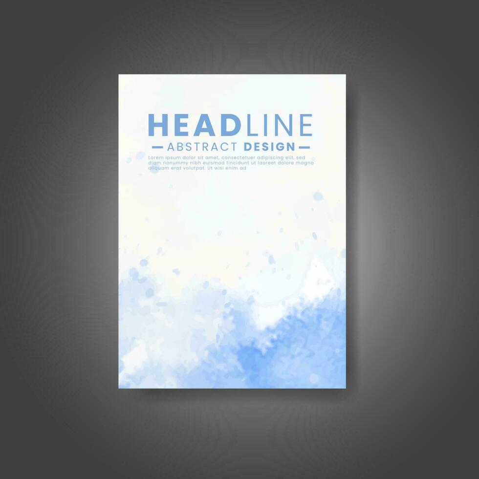 Cover template with watercolor background. Design for your cover, date, postcard, banner, logo. vector