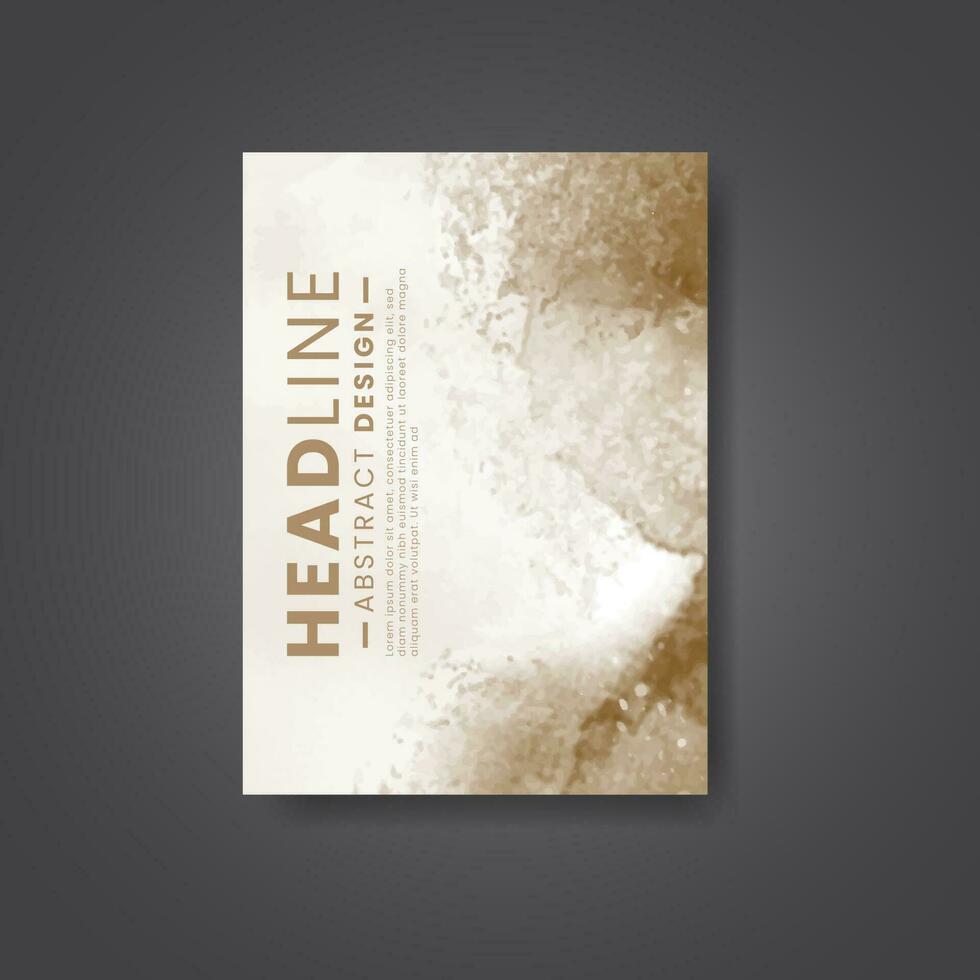 Cover template with watercolor background. Design for your cover, date, postcard, banner, logo. vector