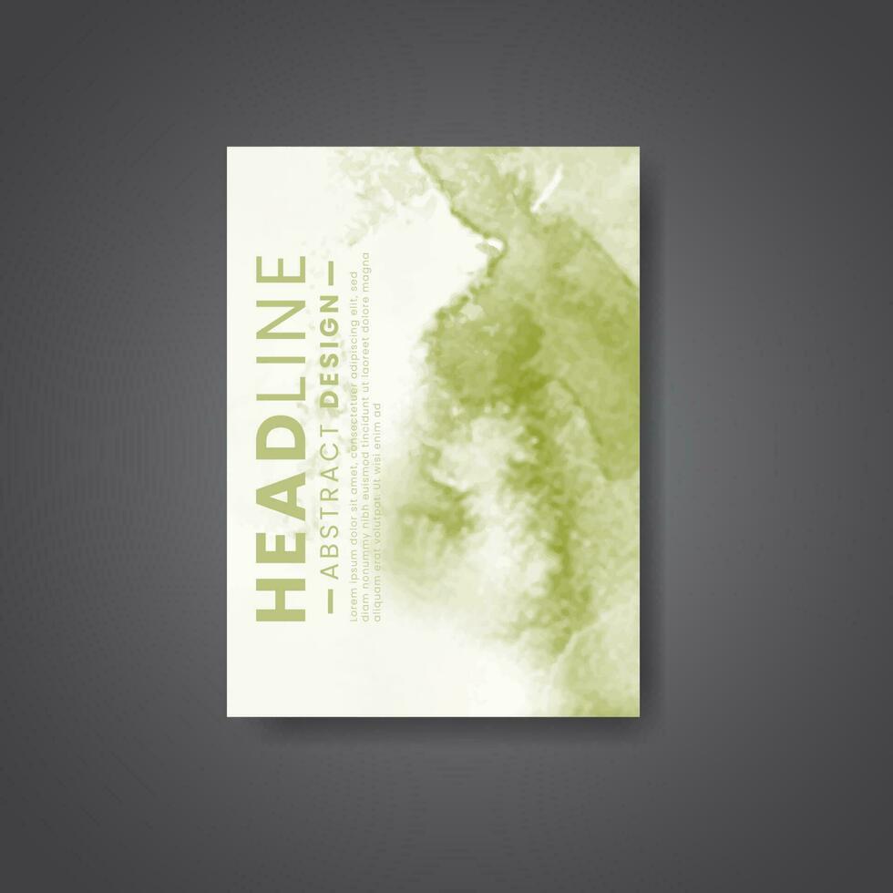 Cover template with watercolor background. Design for your cover, date, postcard, banner, logo. vector