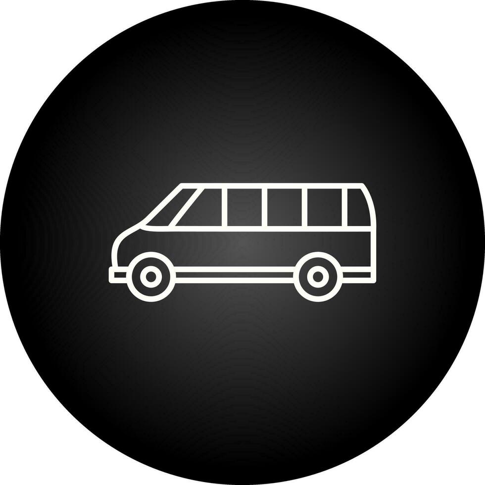 icono de vector de autobús de entrega