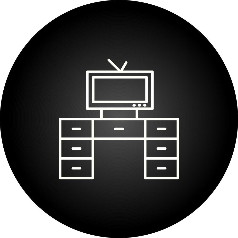 Television Set with Vector Icon