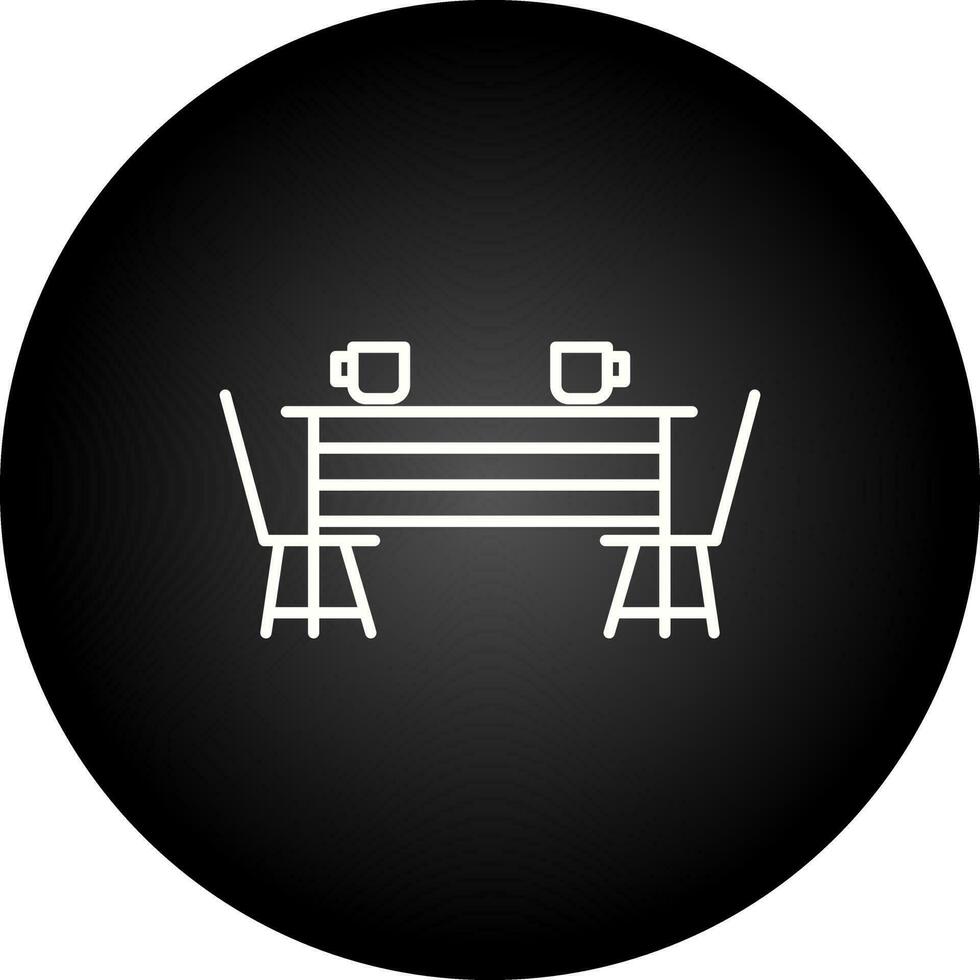 icono de vector de mesa de comedor