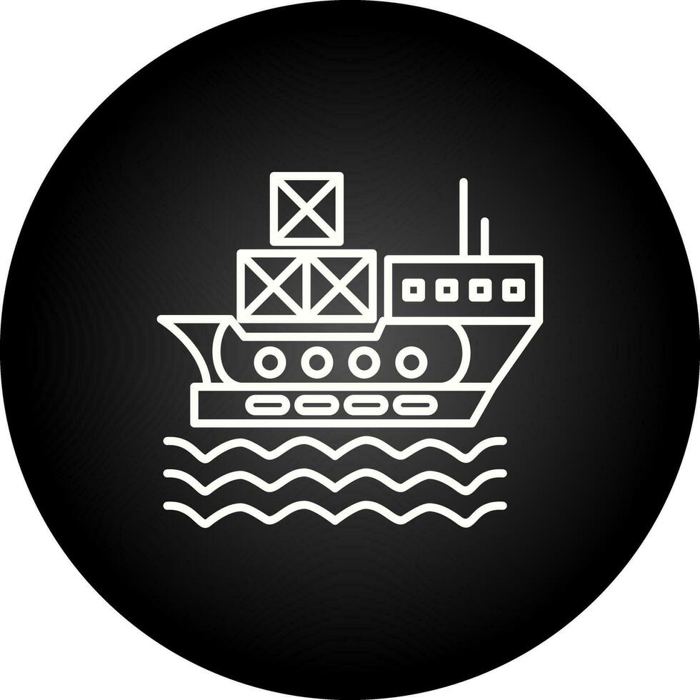 Delivery via Shipping Vector Icon