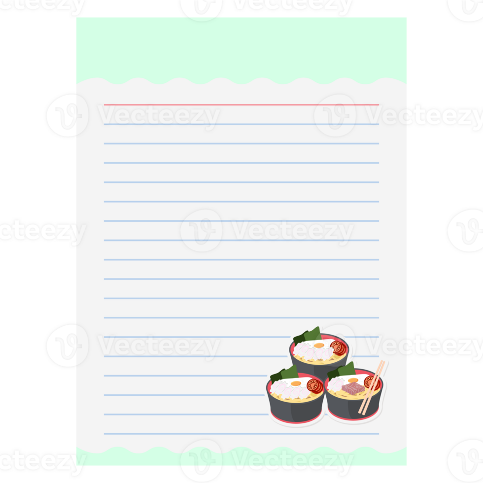 Paper Note Ramen Noodle Ramyun Ramyeon Soup Traditional Asian Food png