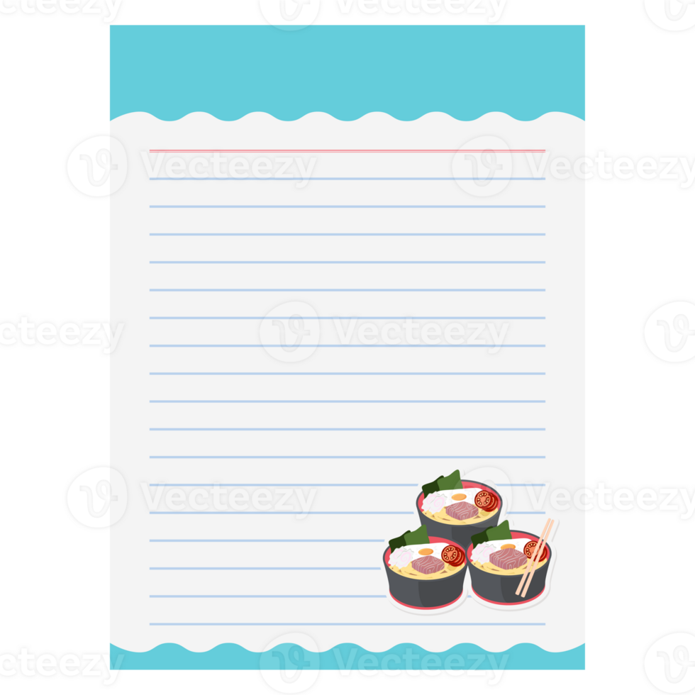 Paper Note Ramen Noodle Ramyun Ramyeon Soup Traditional Asian Food png