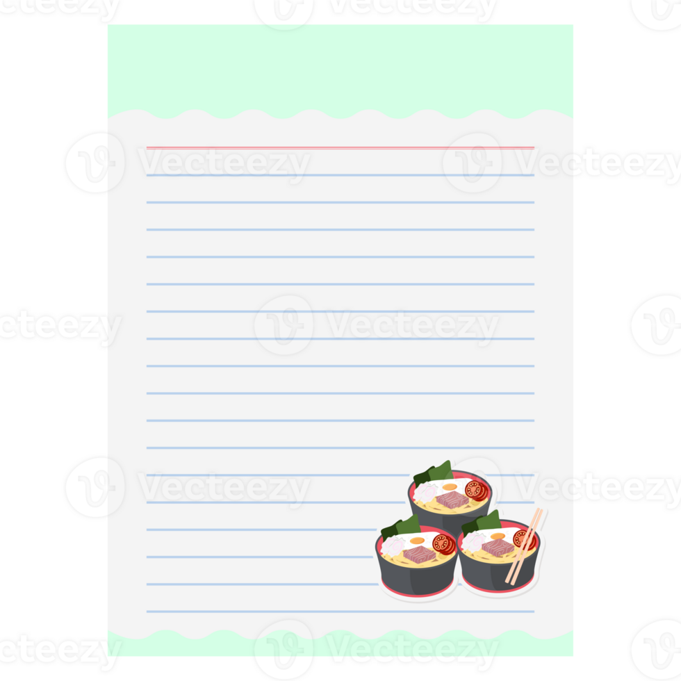 Paper Note Ramen Noodle Ramyun Ramyeon Soup Traditional Asian Food png