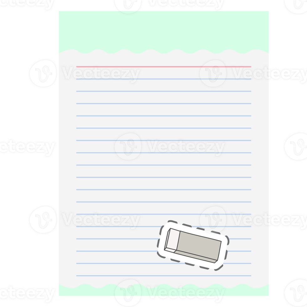 Free Paper Note Aesthetic Pencil Eraser Sticker Back To School 23395759