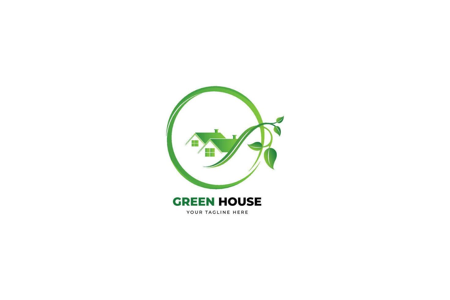 green house logo design vector illustration