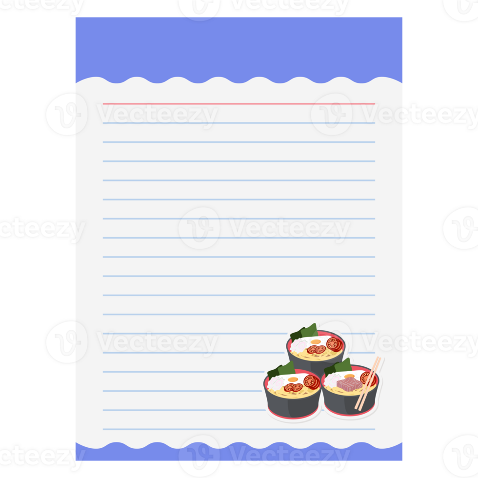 Paper Note Ramen Noodle Ramyun Ramyeon Soup Traditional Asian Food png