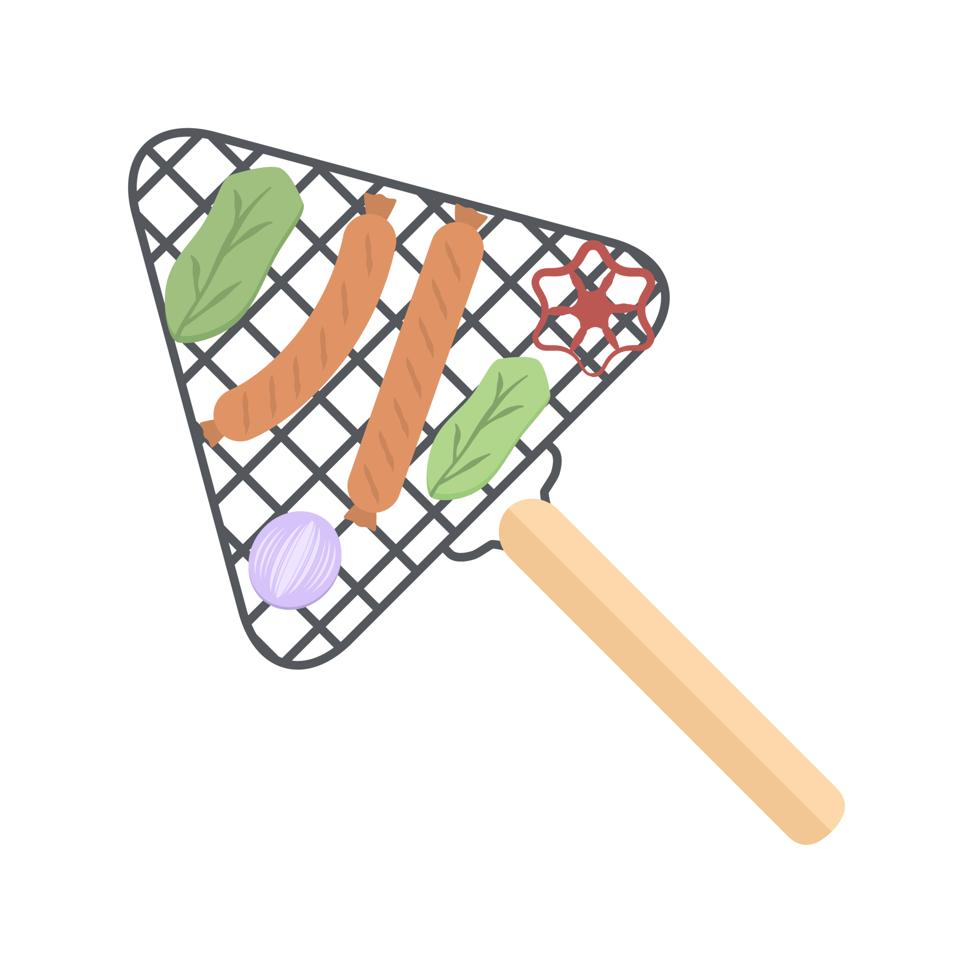 delicioso A la parrilla salchichas en un hierro parrilla 23396048 PNG