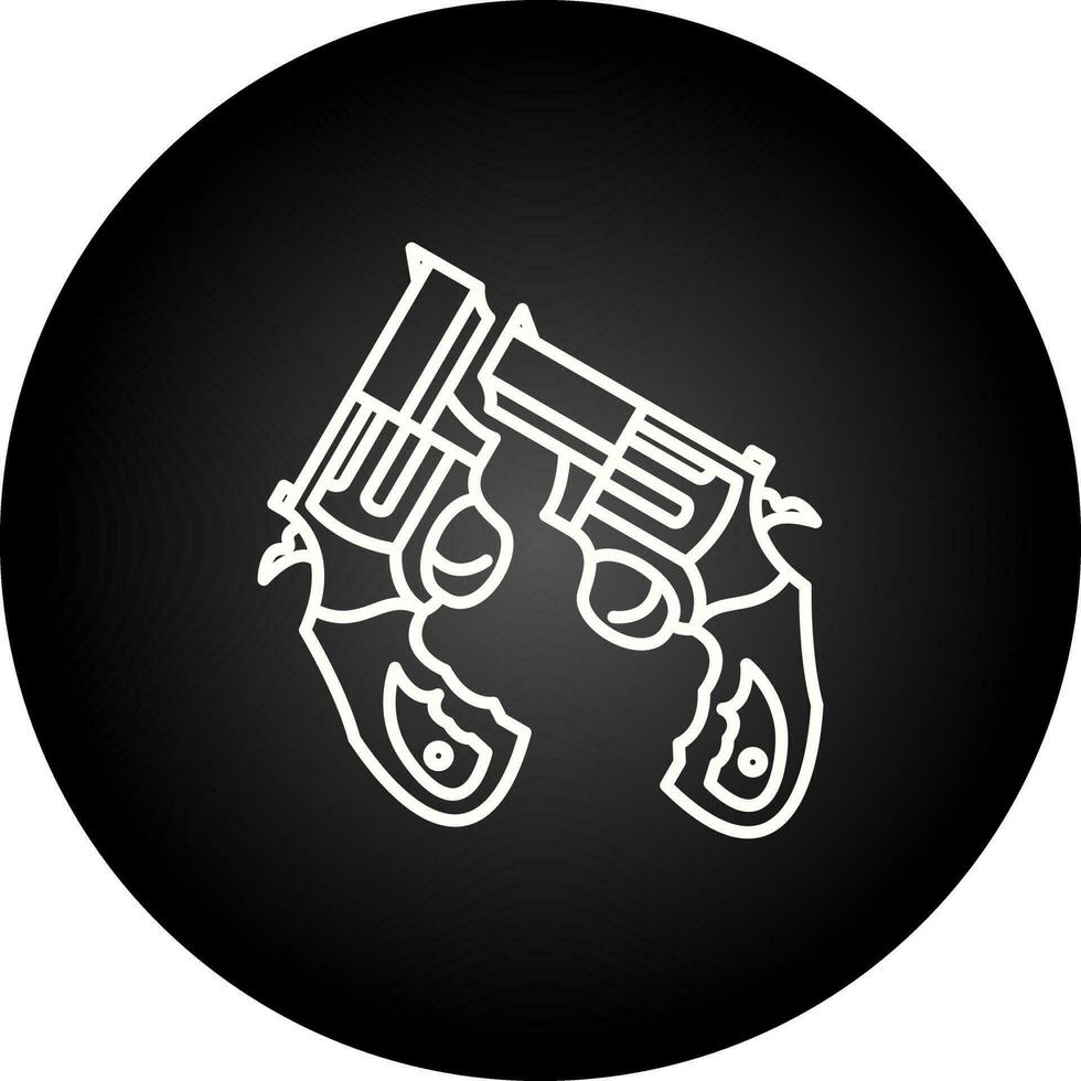 Two Guns Vector Icon