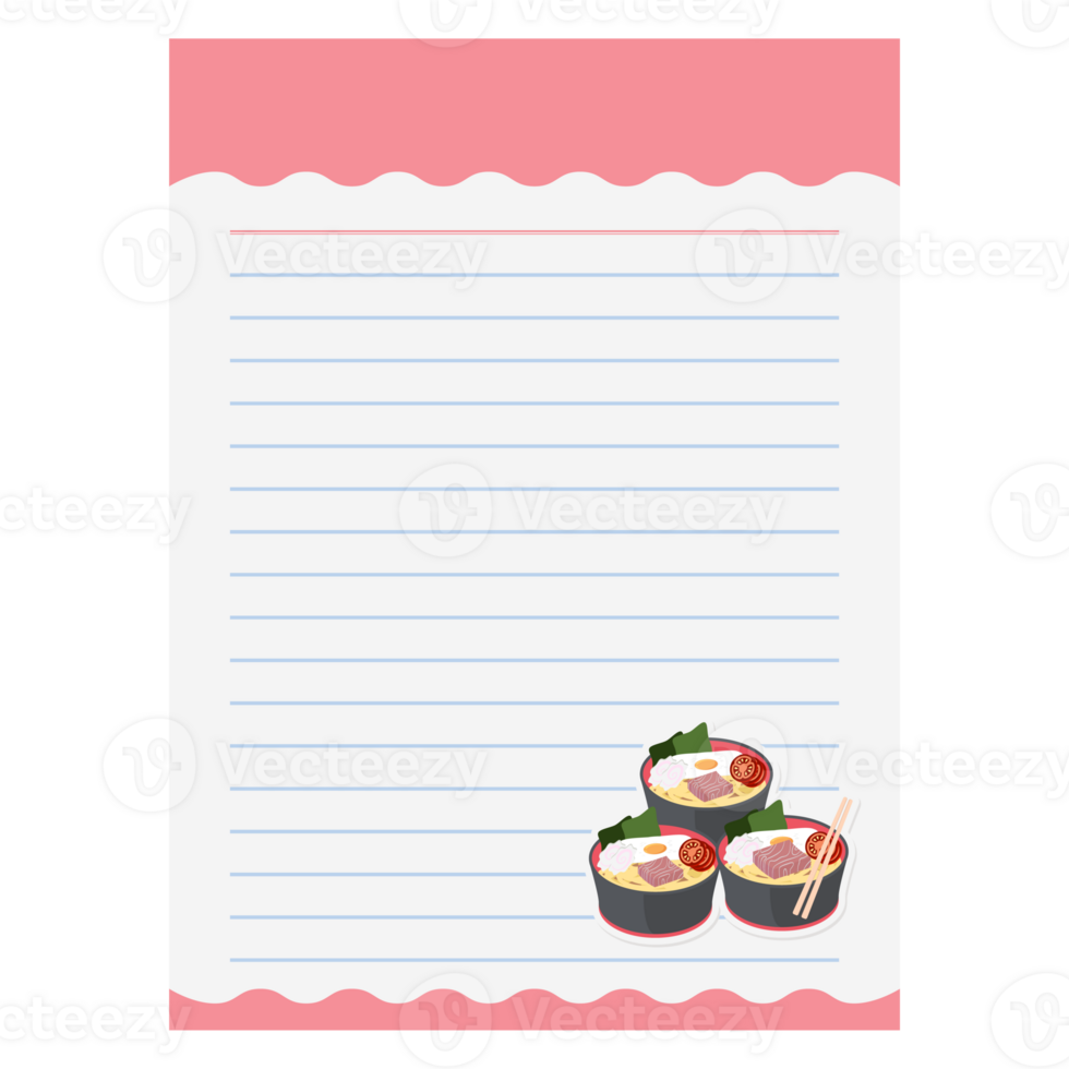 Paper Note Ramen Noodle Ramyun Ramyeon Soup Traditional Asian Food png