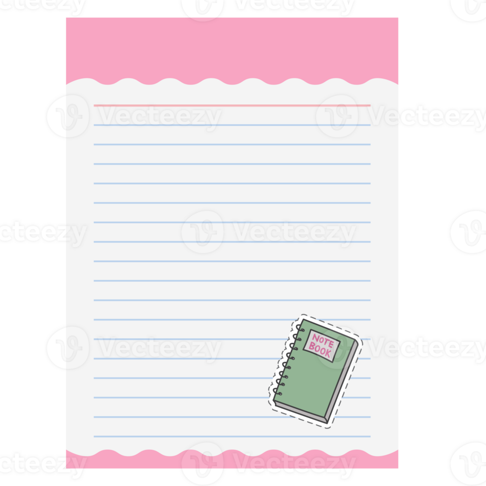 Paper Note Aesthetic Notebook Sticker Back To School png