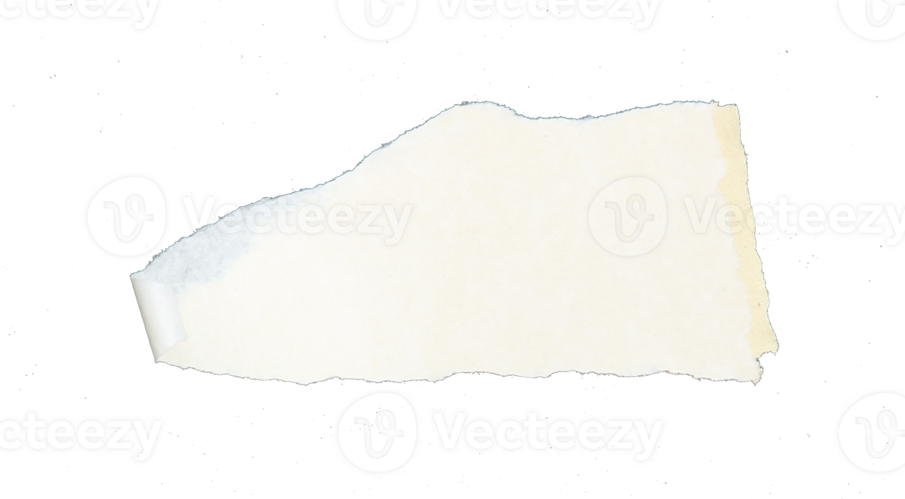 a sheet of paper torn to pieces on transparent background png file