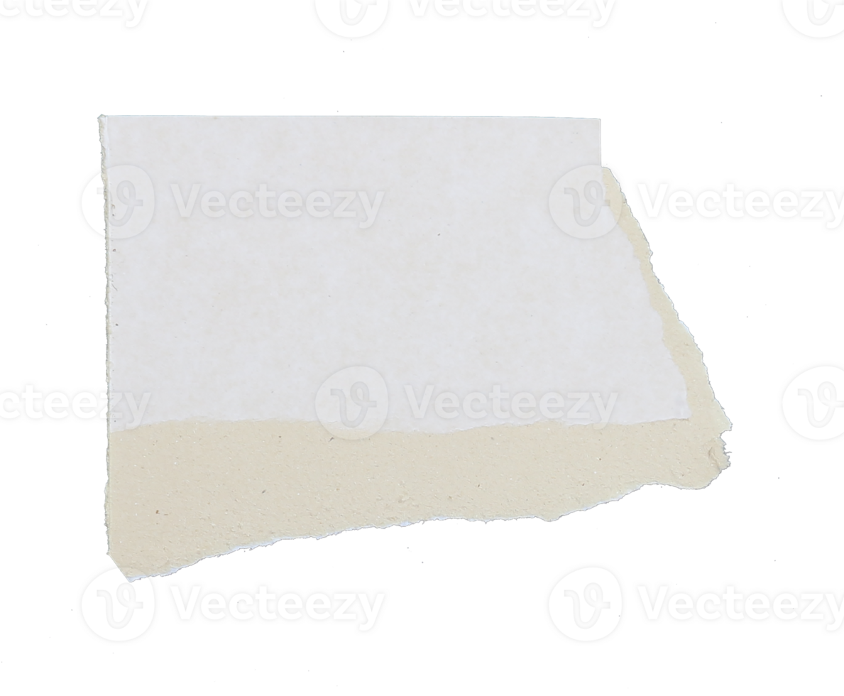 a sheet of paper torn to pieces on transparent background png file