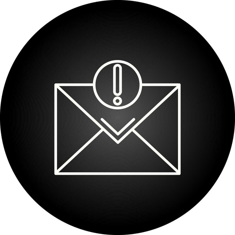 icono de vector de correo urgente