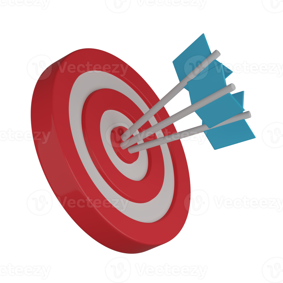 3d target with arrow in center icon. png