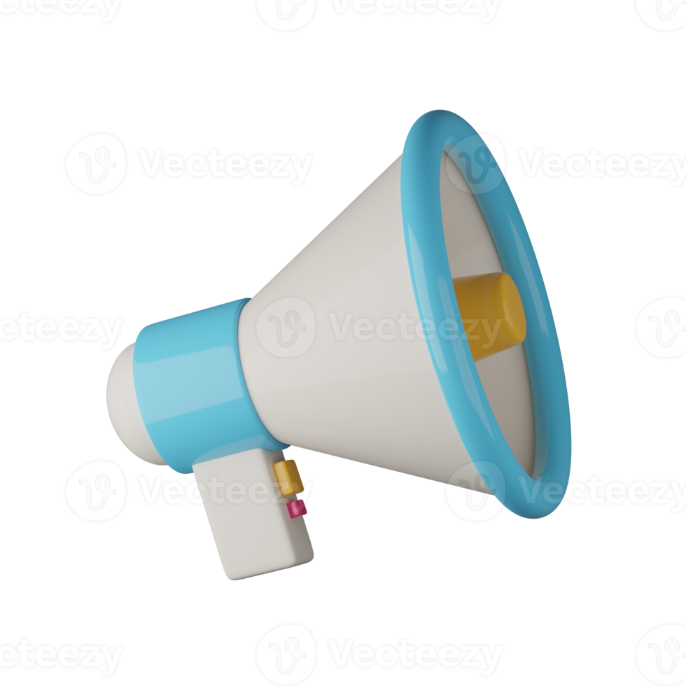 Megaphone speaker 3d voice icon. png