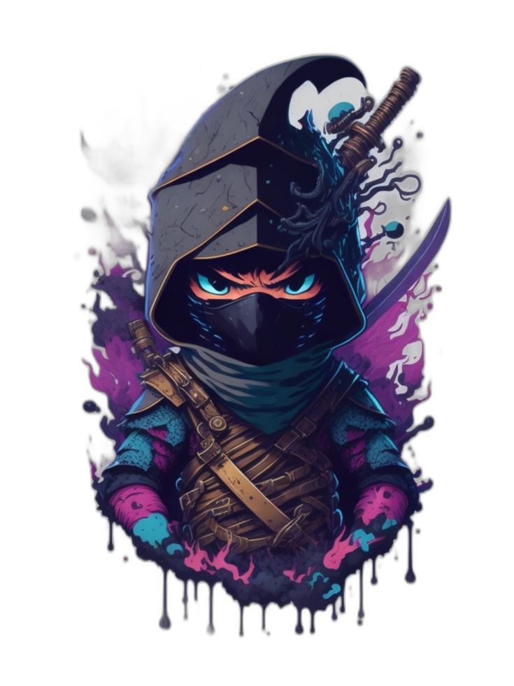 ninja Garoto assassino 01 ai generativo png