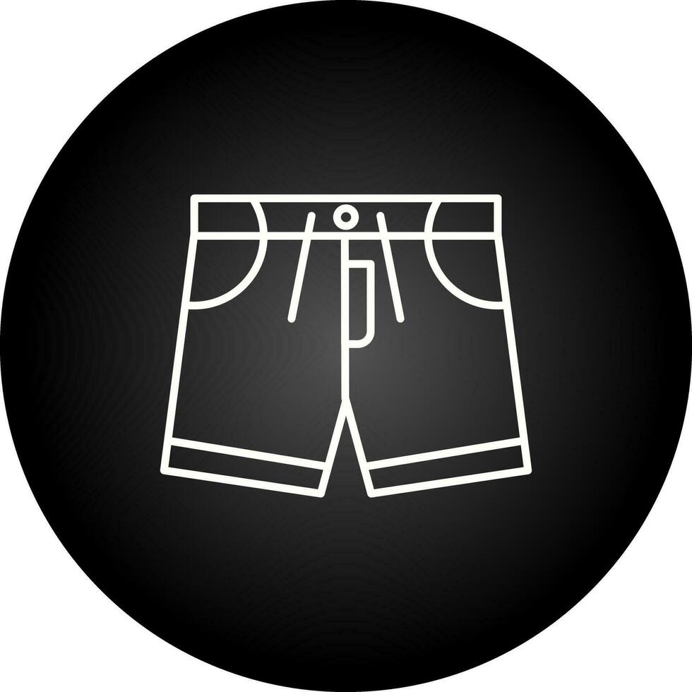 icono de vector de pantalones cortos