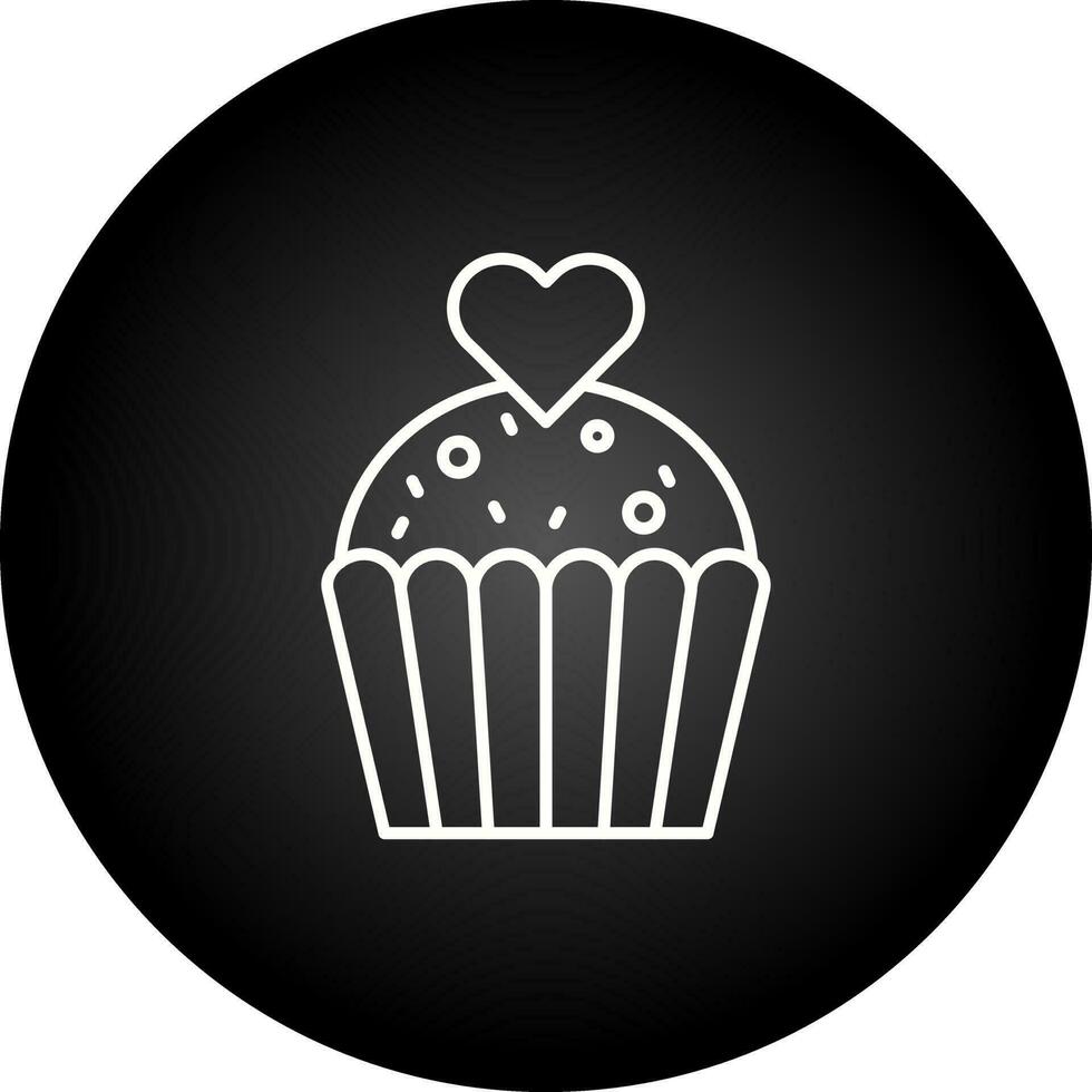 icono de vector de cupcake