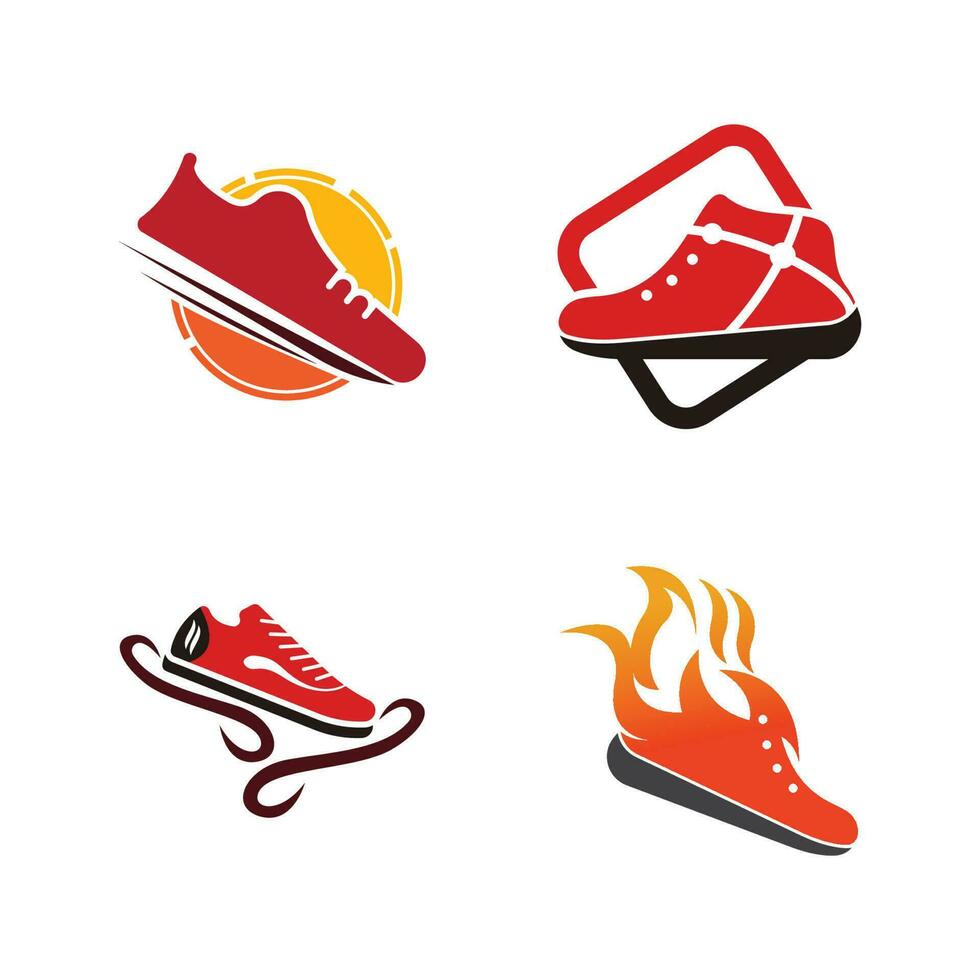 Icon shoe logo concept vector sneaker template