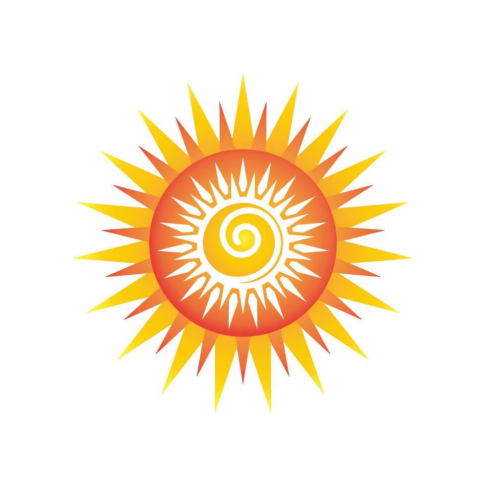 icono de ilustración de vector de sol