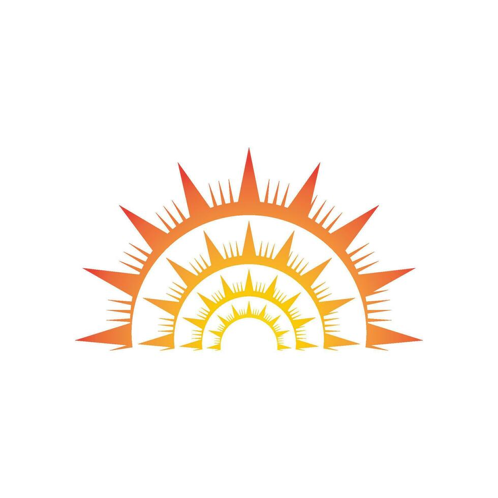 icono de ilustración de vector de sol