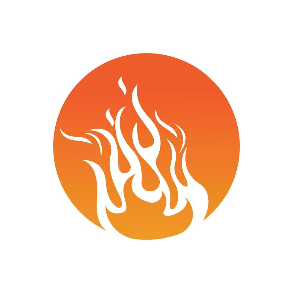 Fire logo design illustration and fire symbol vector