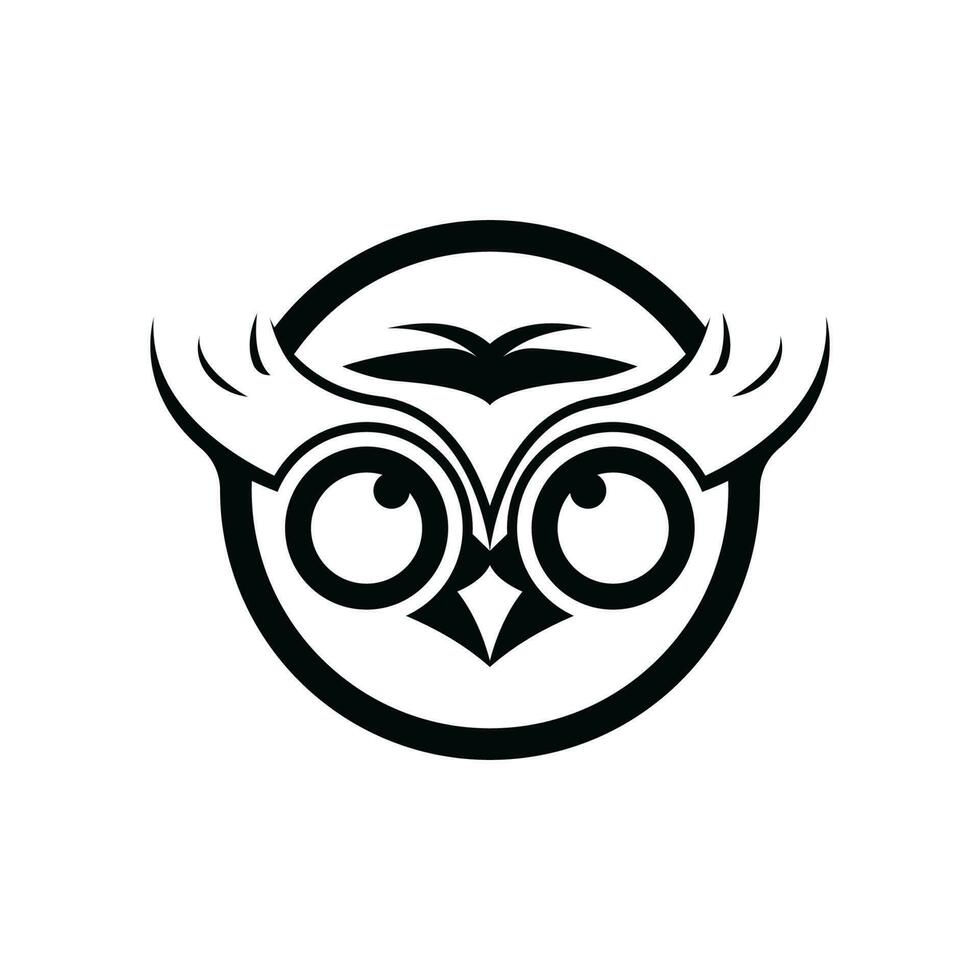 Owl logo icon design animal and simple business vector