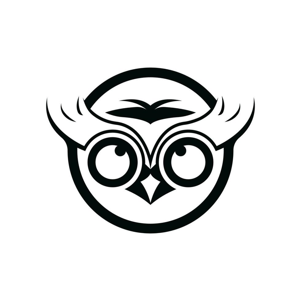 Owl logo icon design animal and simple business vector