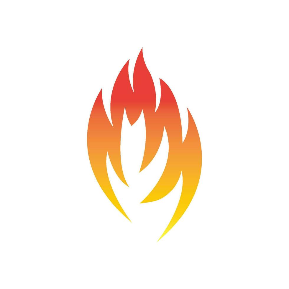 Fire logo design illustration and fire symbol vector