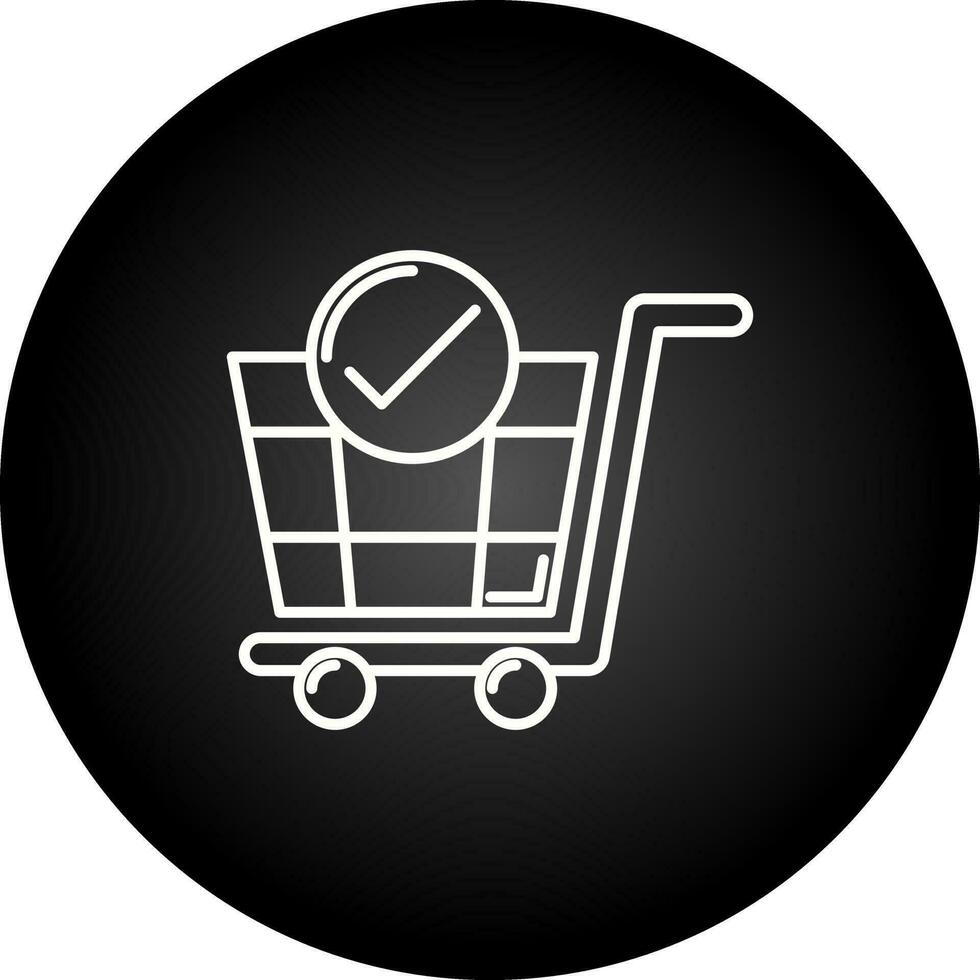 icono de vector de carrito de compras