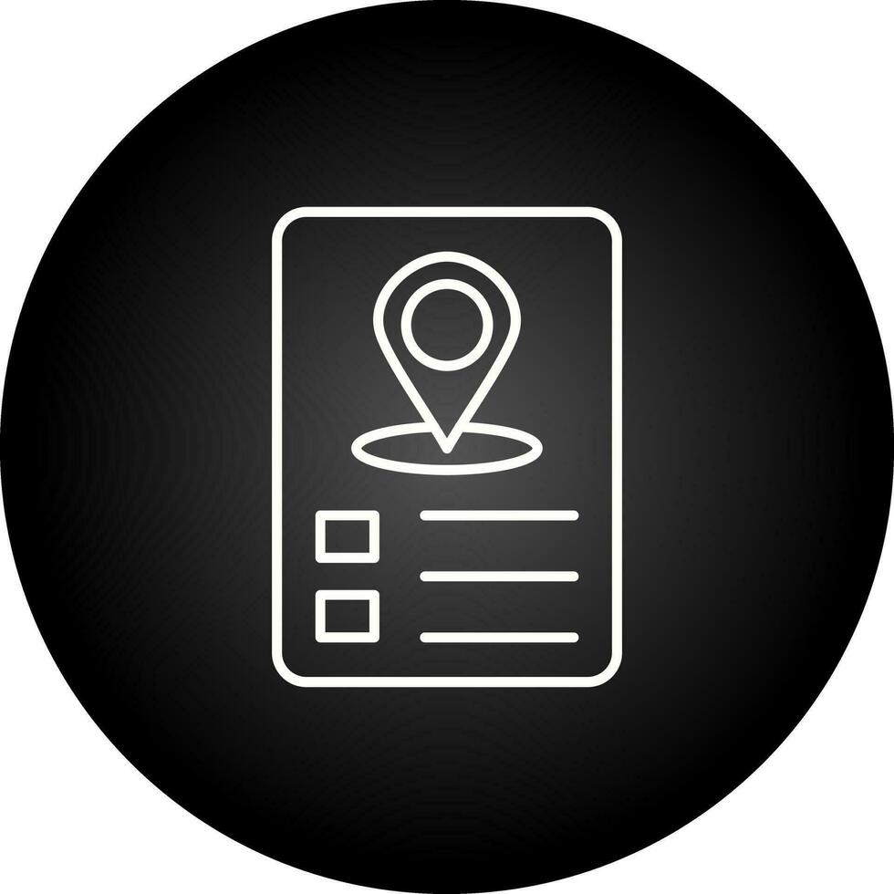 Itinerary Vector Icon