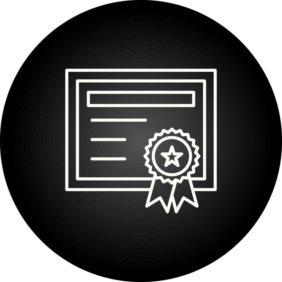 icono de vector de certificado