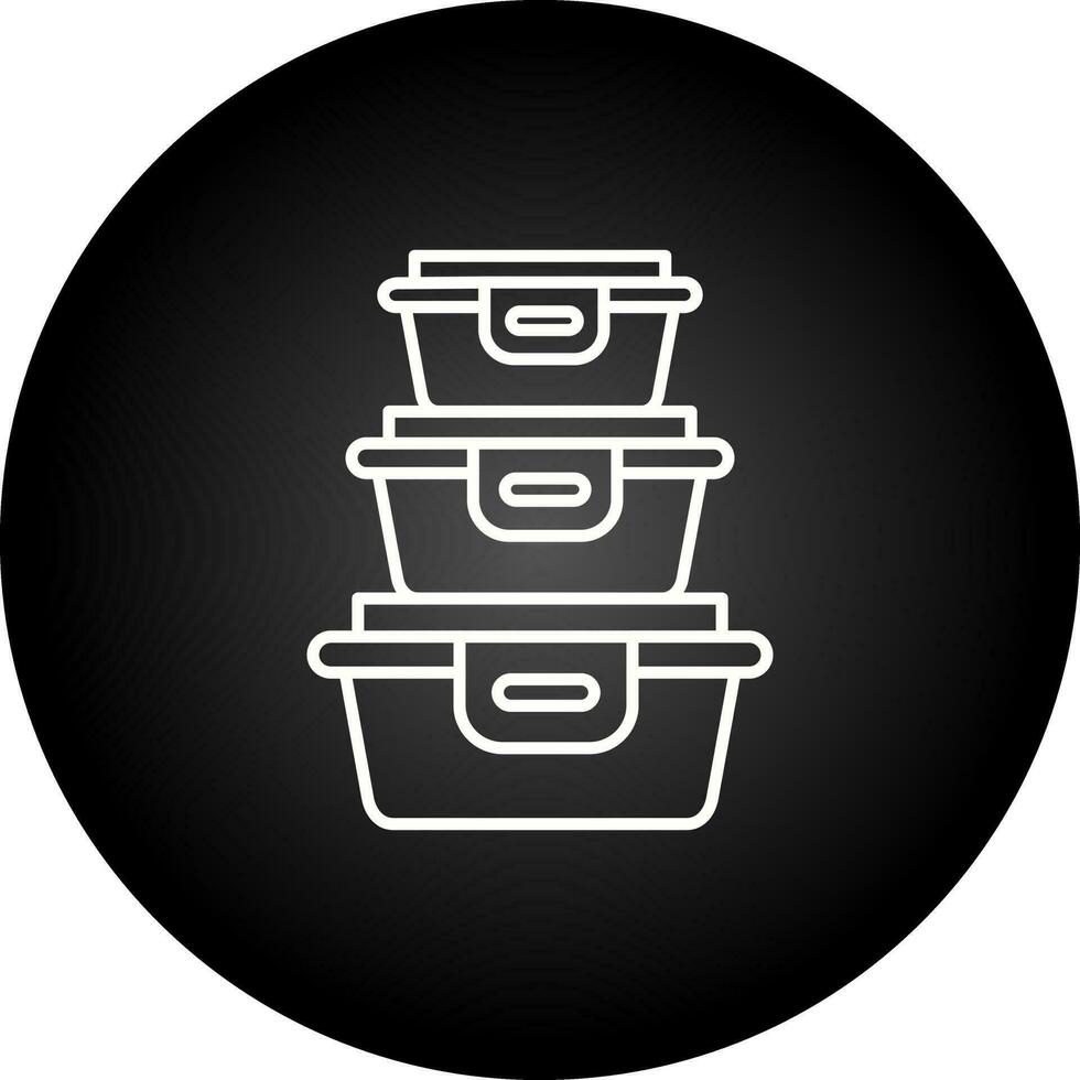 Plastic Food Container Vector Icon