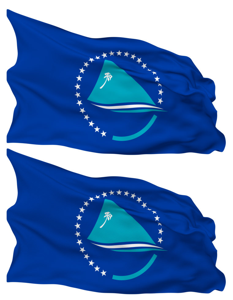 Pacific Community, PC, South Pacific Commission, SPC Flag Waves Isolated in Plain and Bump Texture, with Transparent Background, 3D Rendering png