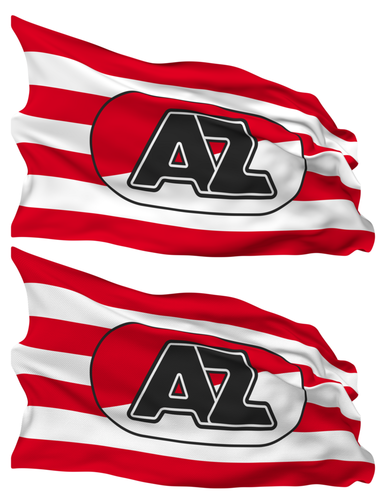 alkmaar zaanstreek, az alkmaar Flagge Wellen isoliert im einfach und stoßen Textur, mit transparent Hintergrund, 3d Rendern png