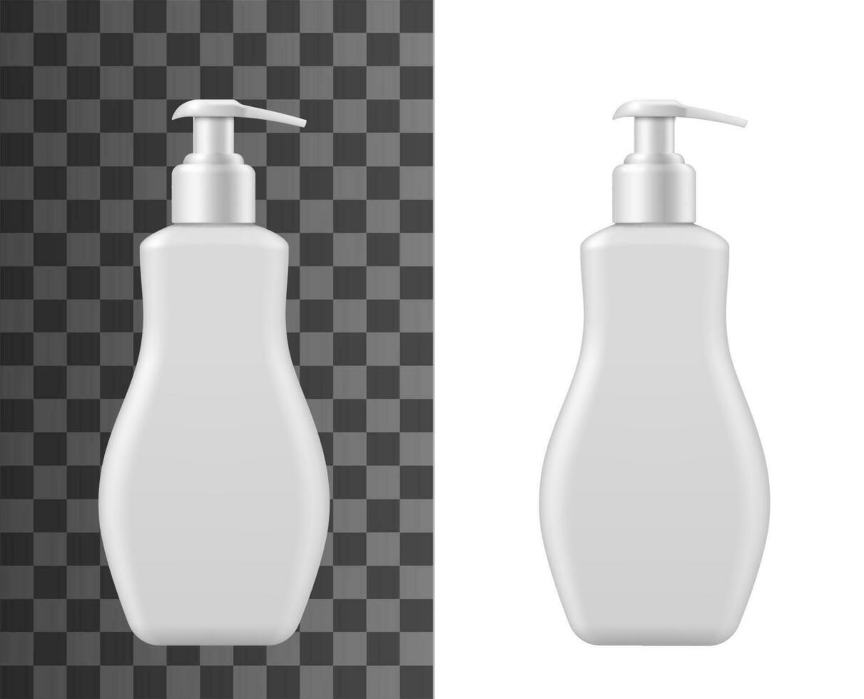 Bottle for liquid soap isolated vector mockup