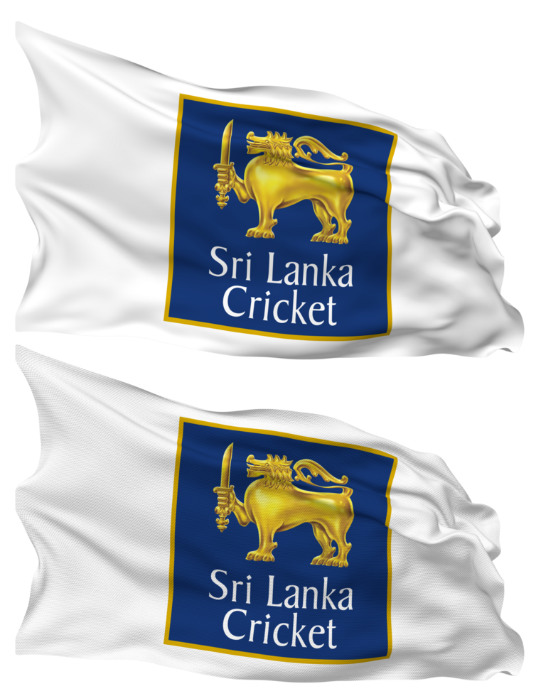 Sri Lanka Cricket, SLC Flag Waves Isolated in Plain and Bump Texture, with Transparent Background, 3D Rendering png