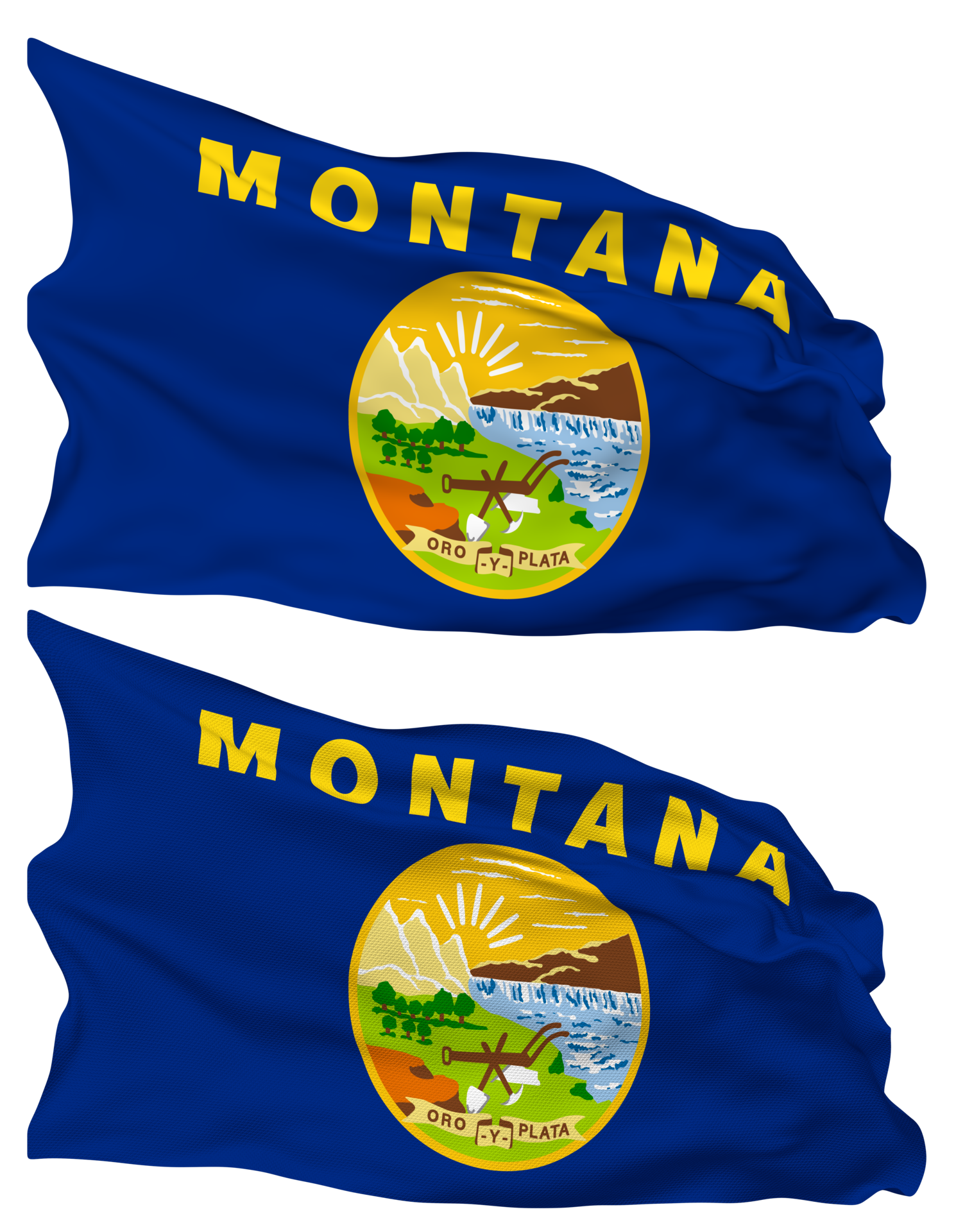 free-state-of-montana-flag-waves-isolated-in-plain-and-bump-texture