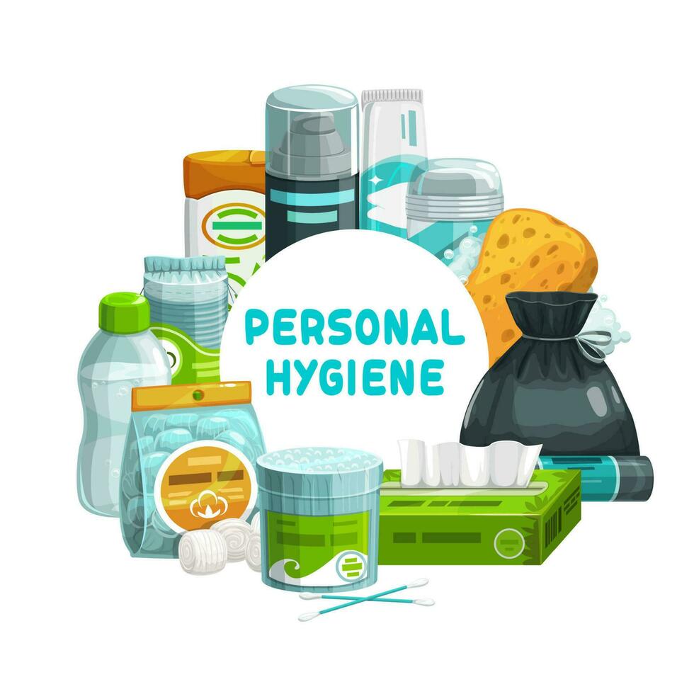 Personal hygiene, bathroom and shower care items 23398957 Vector Art at