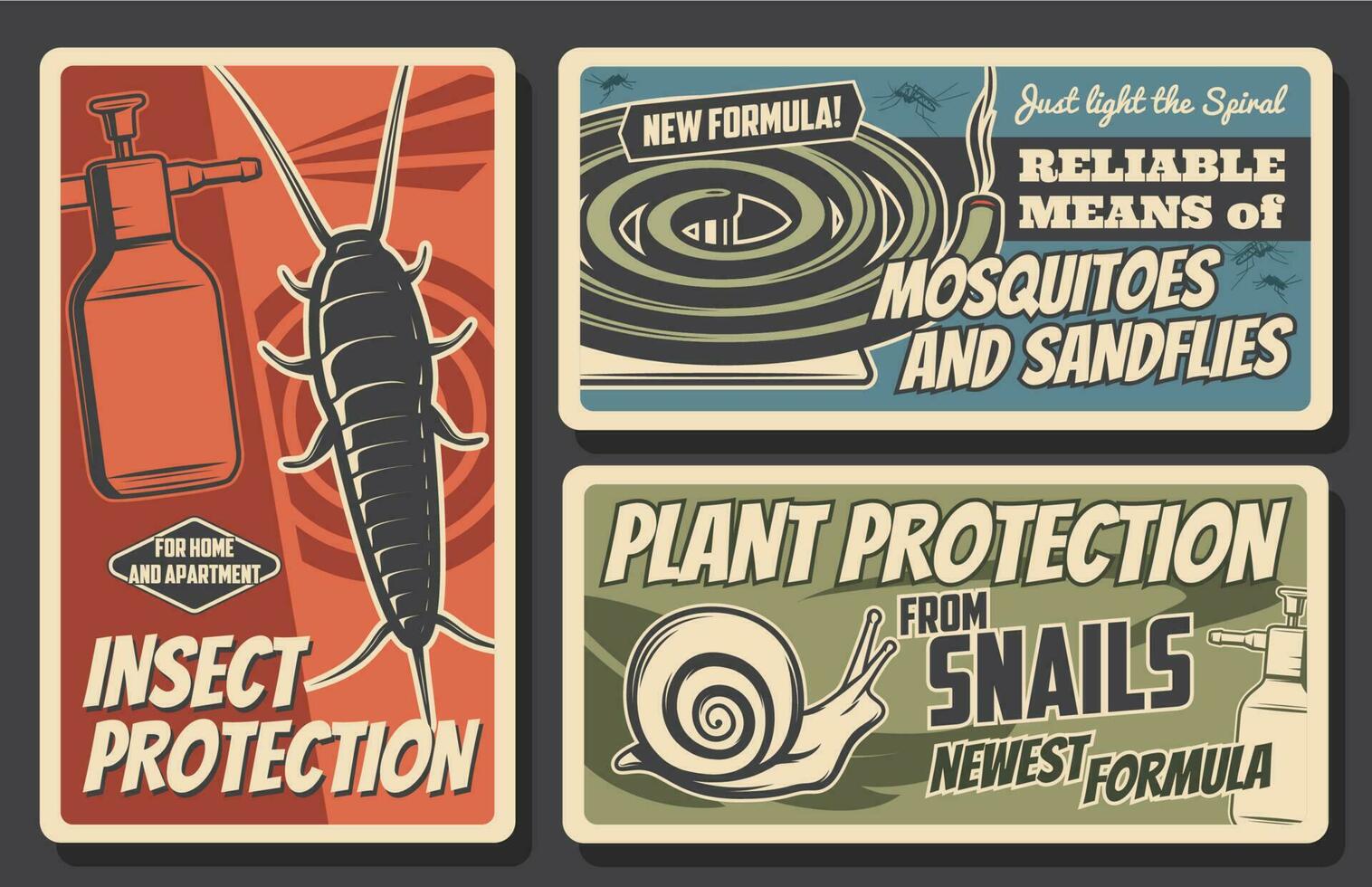 Insect and plant protection, pest control service vector