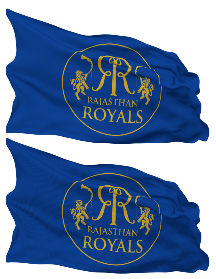 Rajasthan Royals, RR Flag Waves Isolated in Plain and Bump Texture, with Transparent Background, 3D Rendering png
