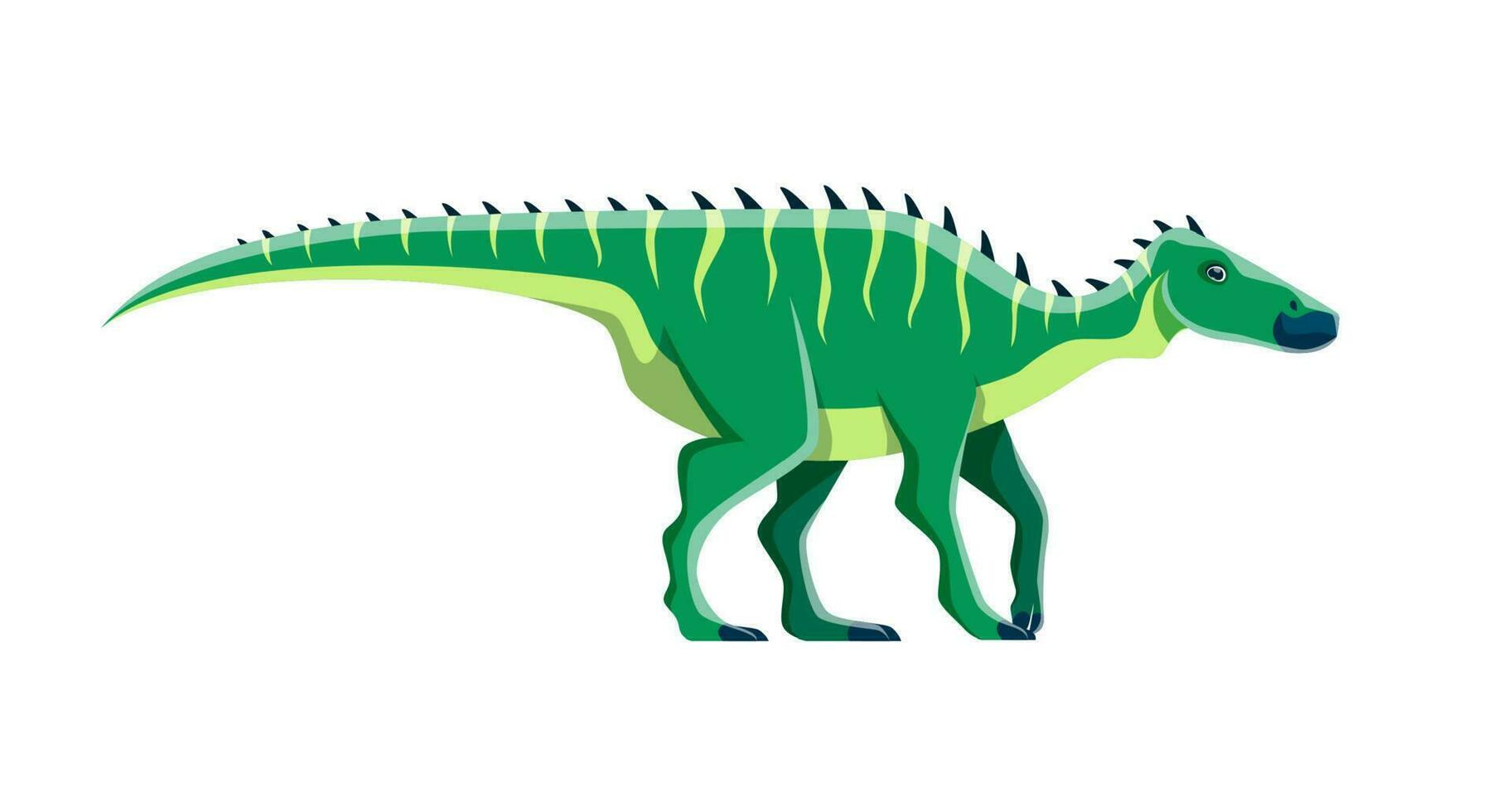 Cartoon Shantungosaurus dinosaur character, dino vector