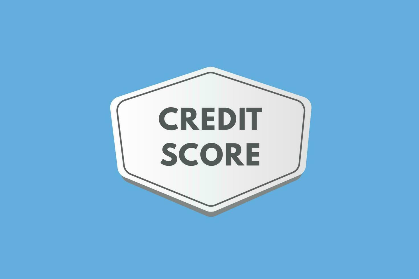 Credit Score text Button. Credit Score Sign Icon Label Sticker Web Buttons vector