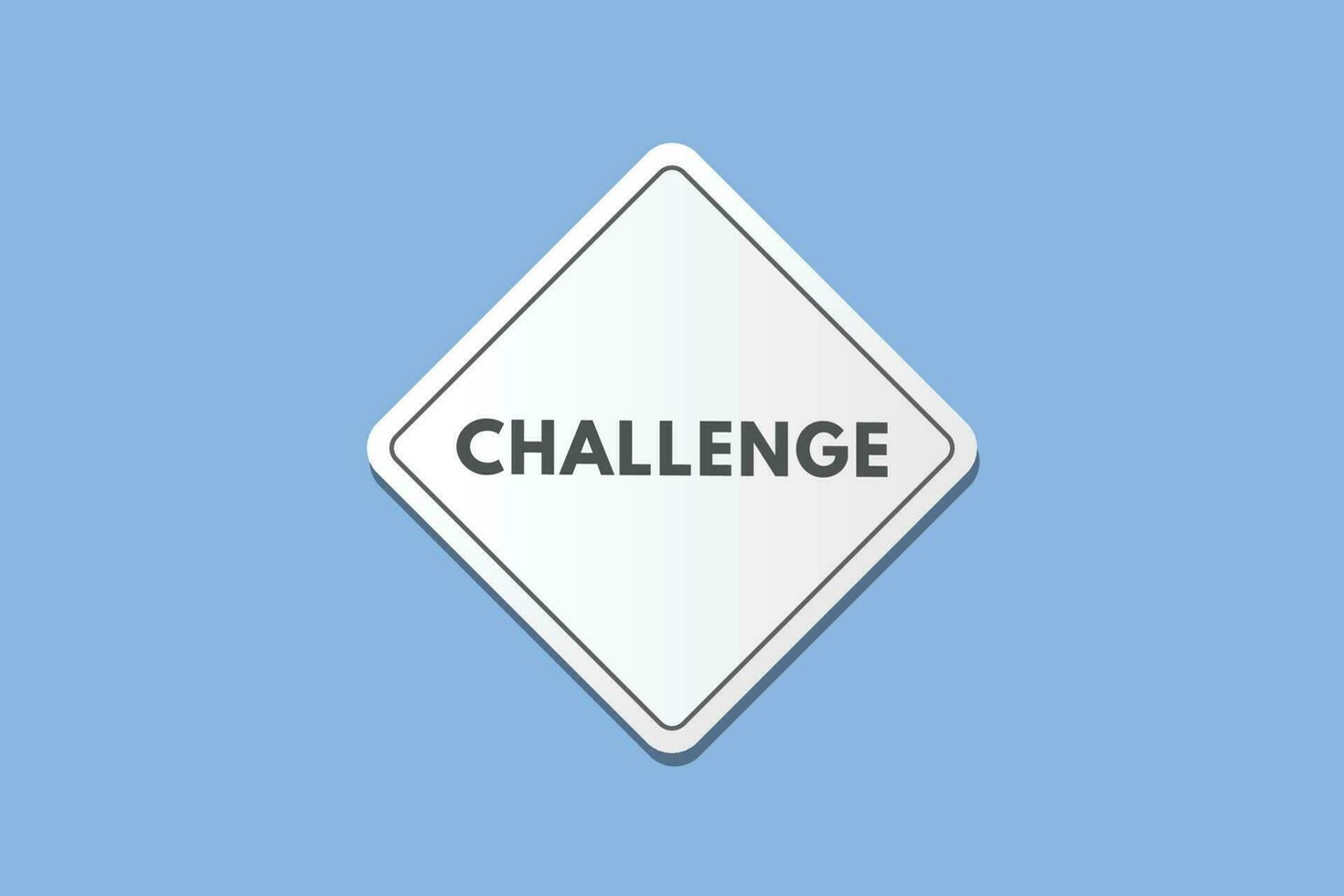 Challenge text Button. Challenge Sign Icon Label Sticker Web Buttons vector