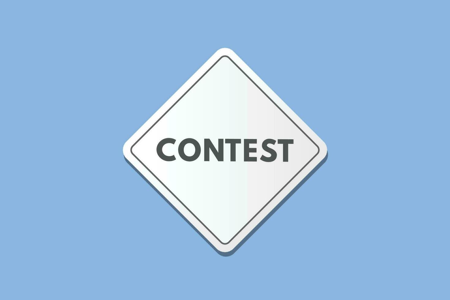 Contest text Button. Contest Sign Icon Label Sticker Web Buttons vector